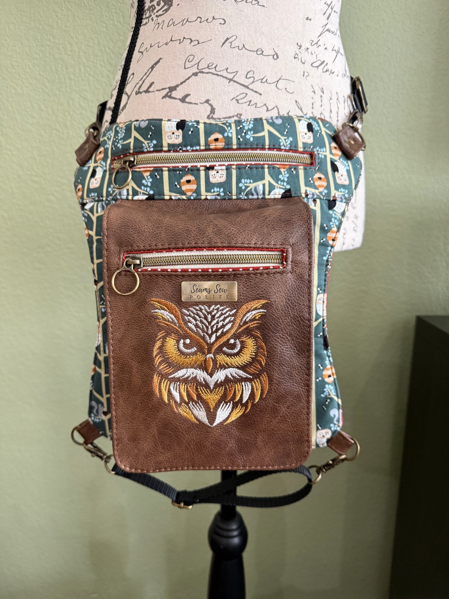 Golden Owl Hip Bag