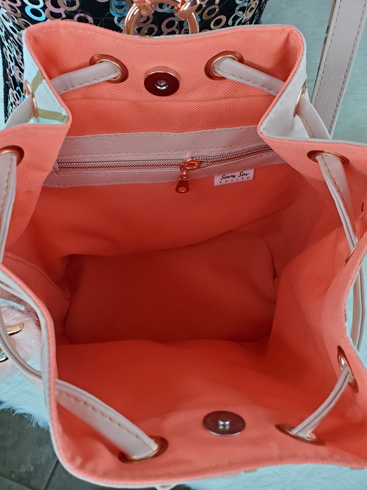 Rose Gold Convertible Backpack