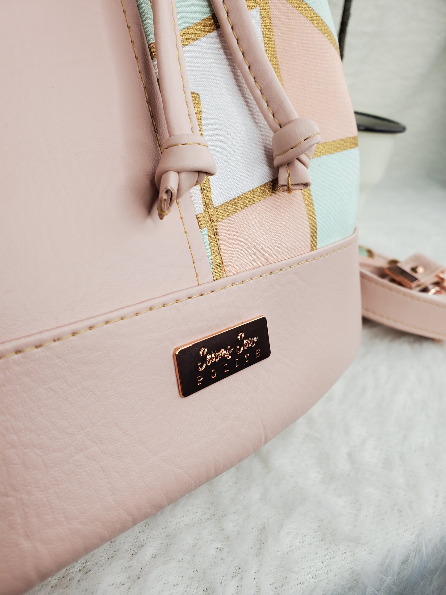 Rose Gold Convertible Backpack
