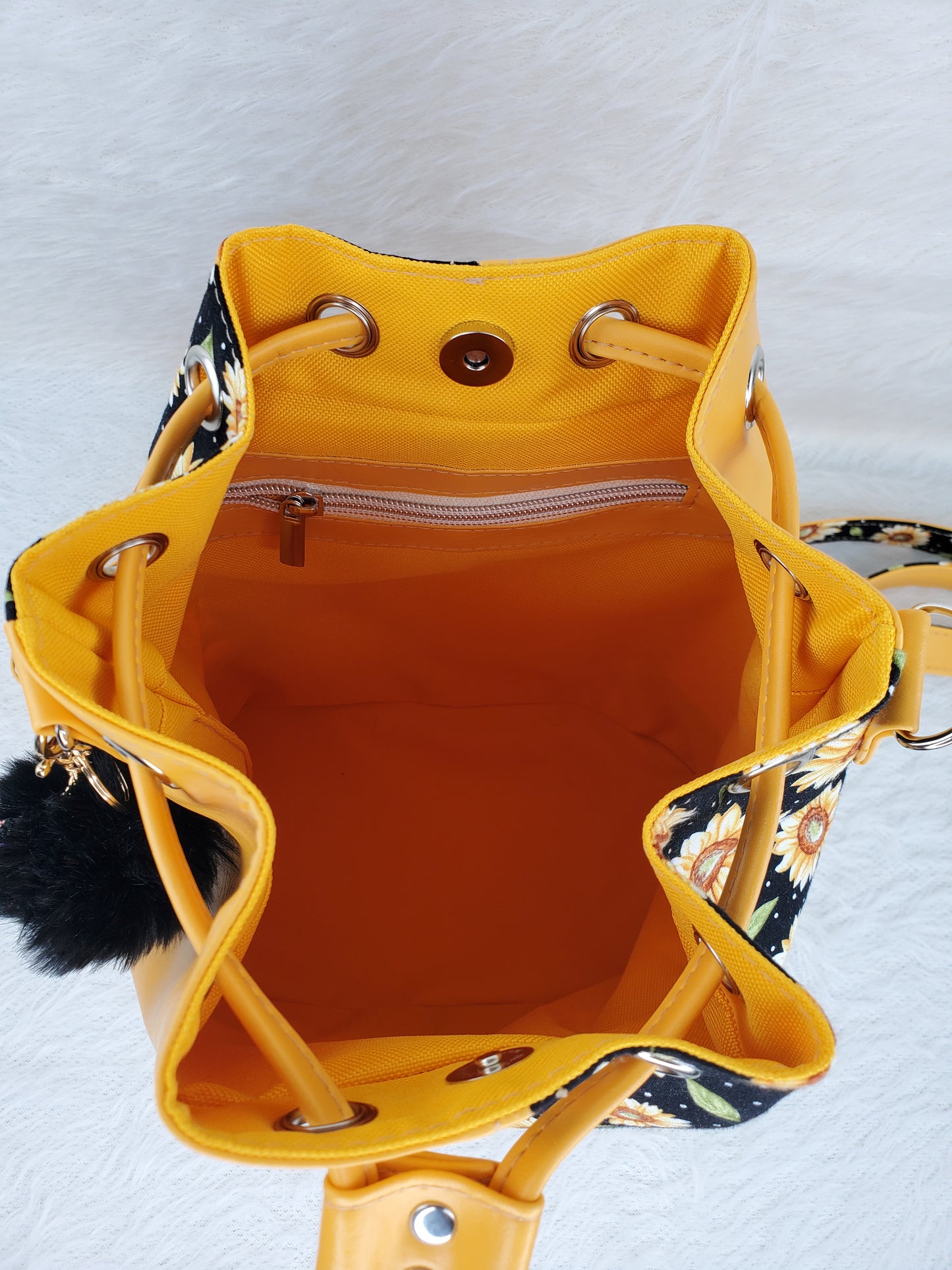 Yellow Sunflower Convertible Backpack