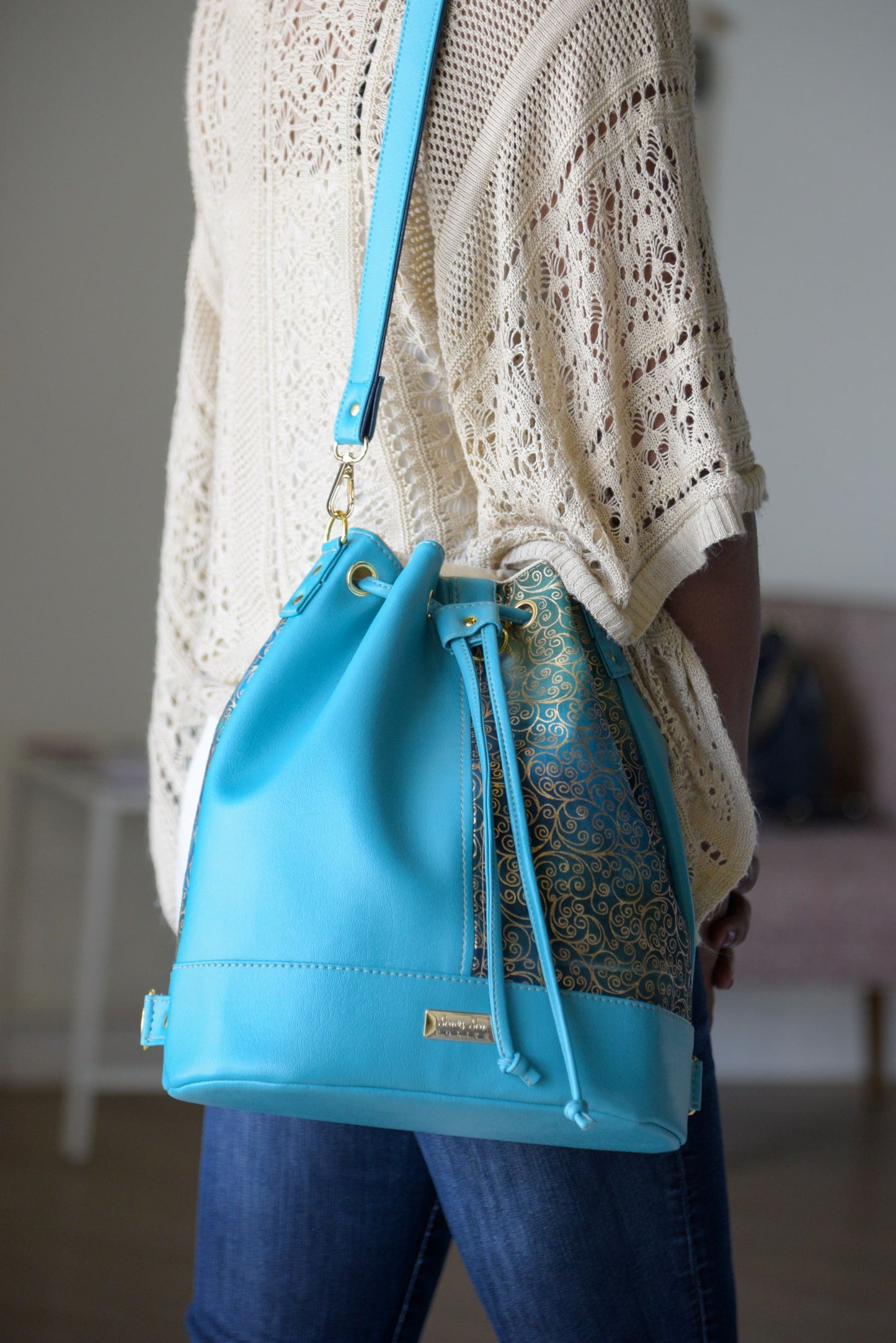 Turquoise Convertible Backpack