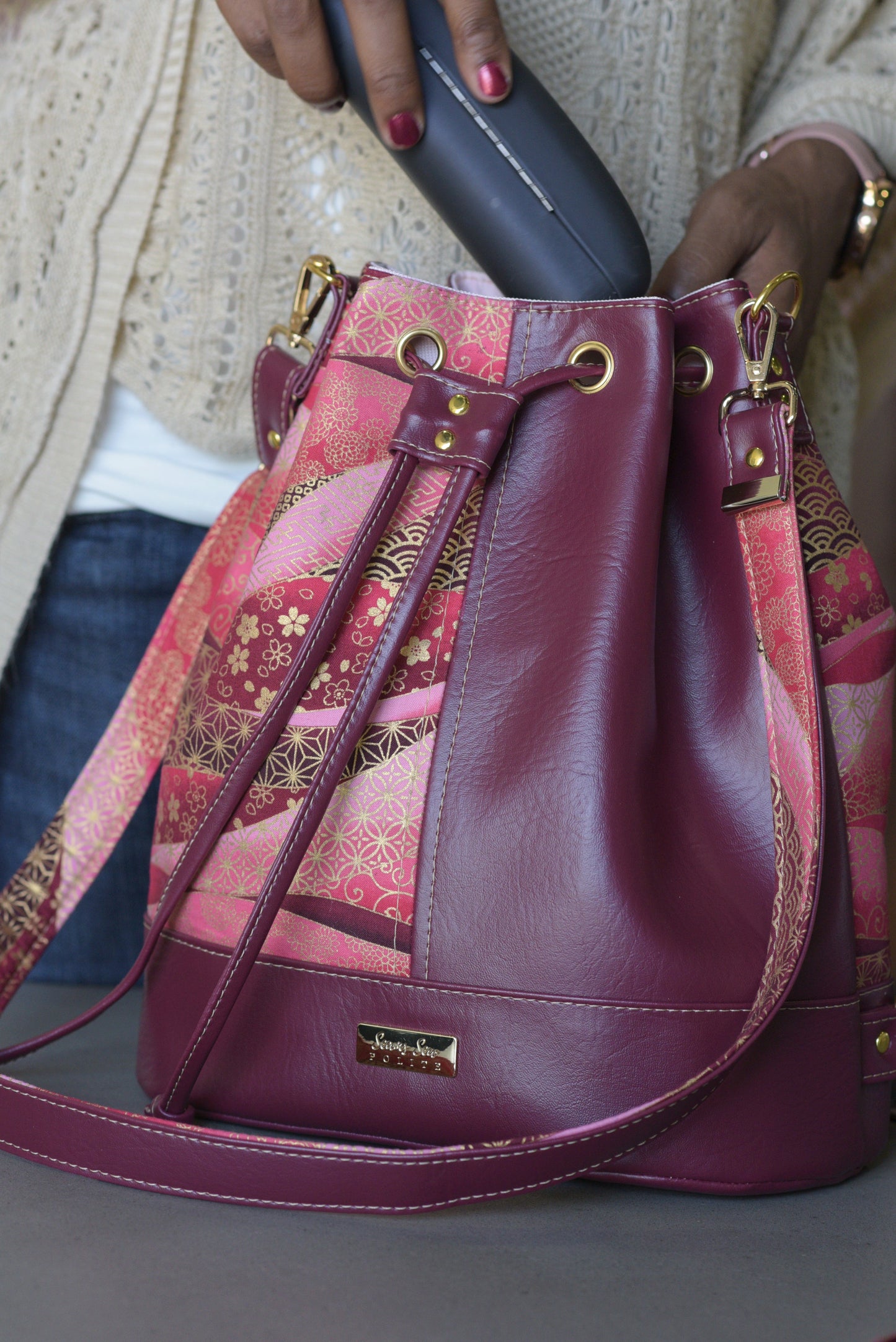 Red, Wine and Blush Convertible Backpack