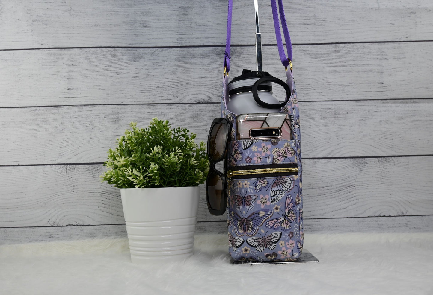 Lavendar Love Butterfly Hydro Flask / Beverage Holder