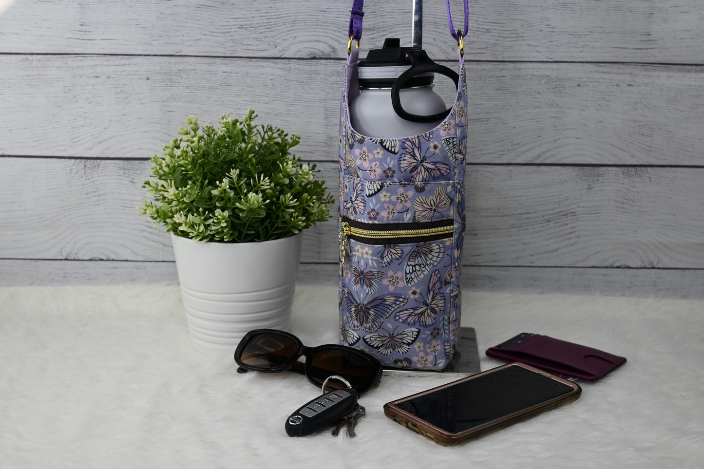 Lavendar Love Butterfly Hydro Flask / Beverage Holder