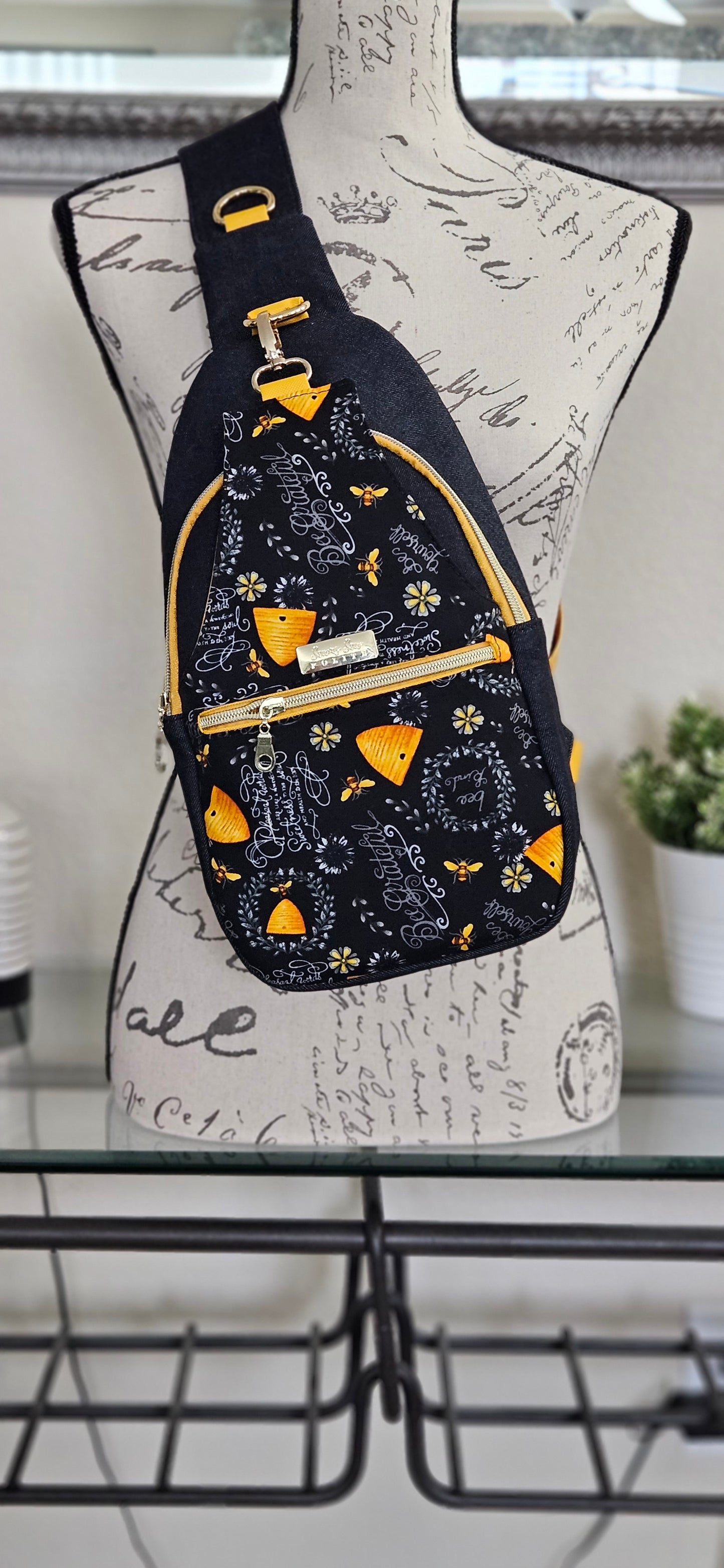 Bee Grateful Sling Bag