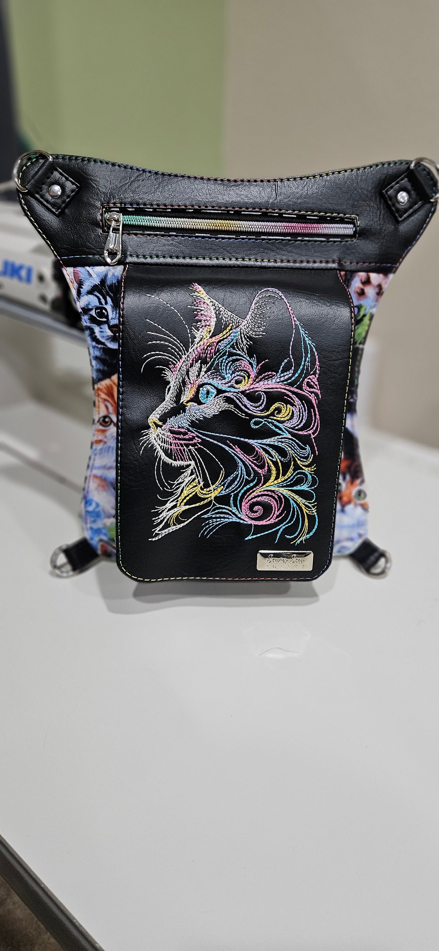 Rainbow Kitty Hip Bag