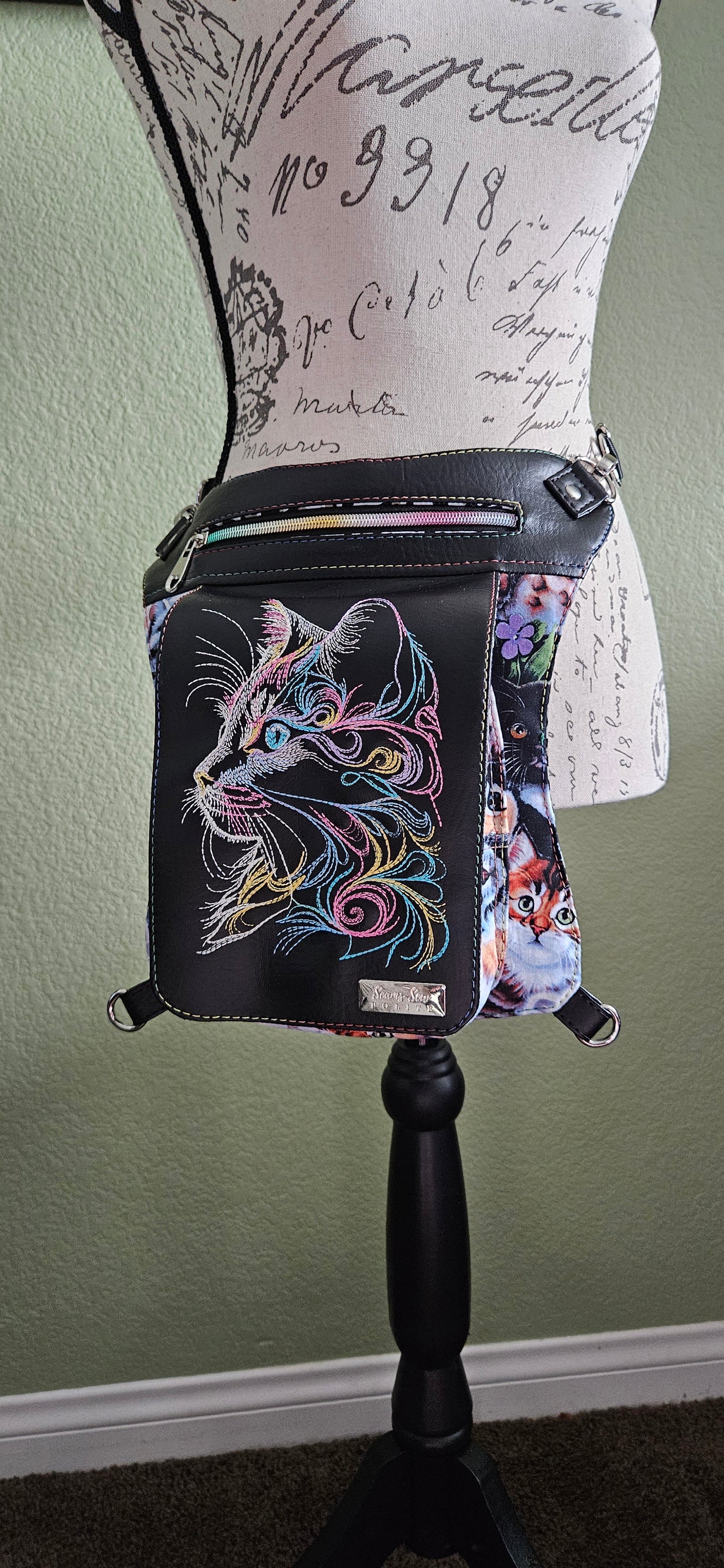 Rainbow Kitty Hip Bag