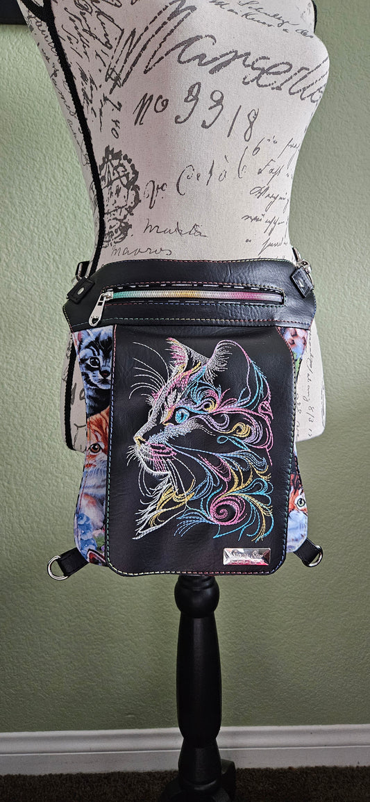 Rainbow Kitty Hip Bag
