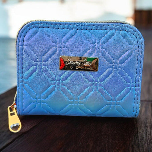 Sky Blue Iridescent Wallet