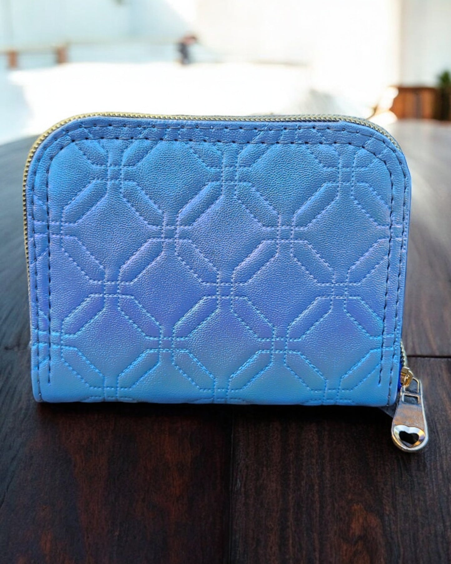 Sky Blue Iridescent Wallet