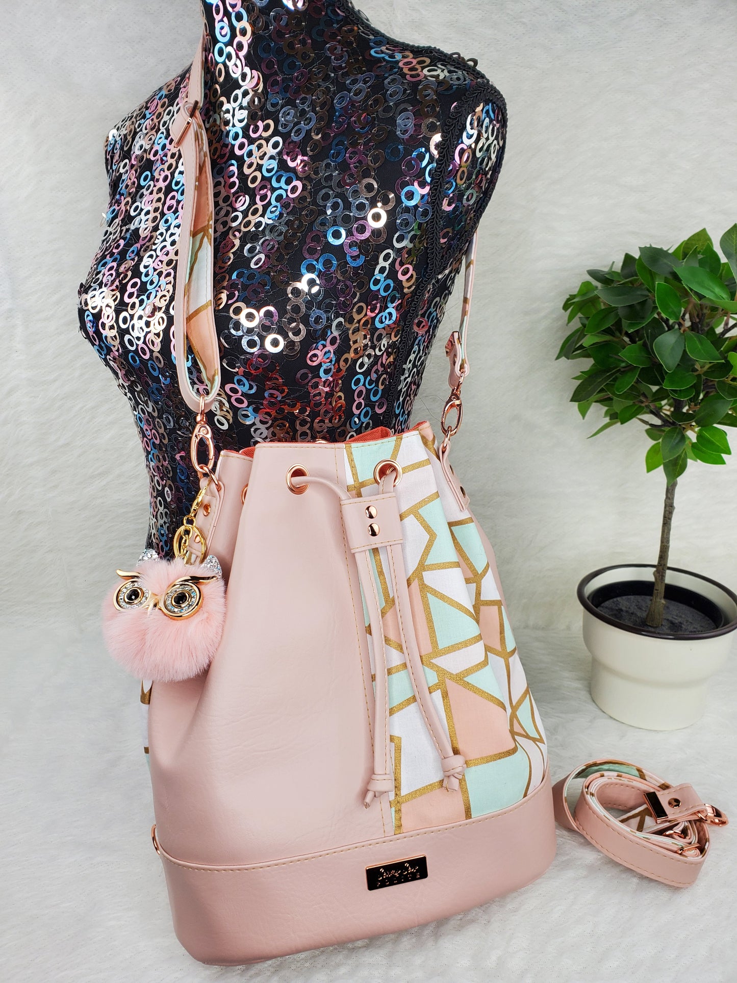 Rose Gold Convertible Backpack