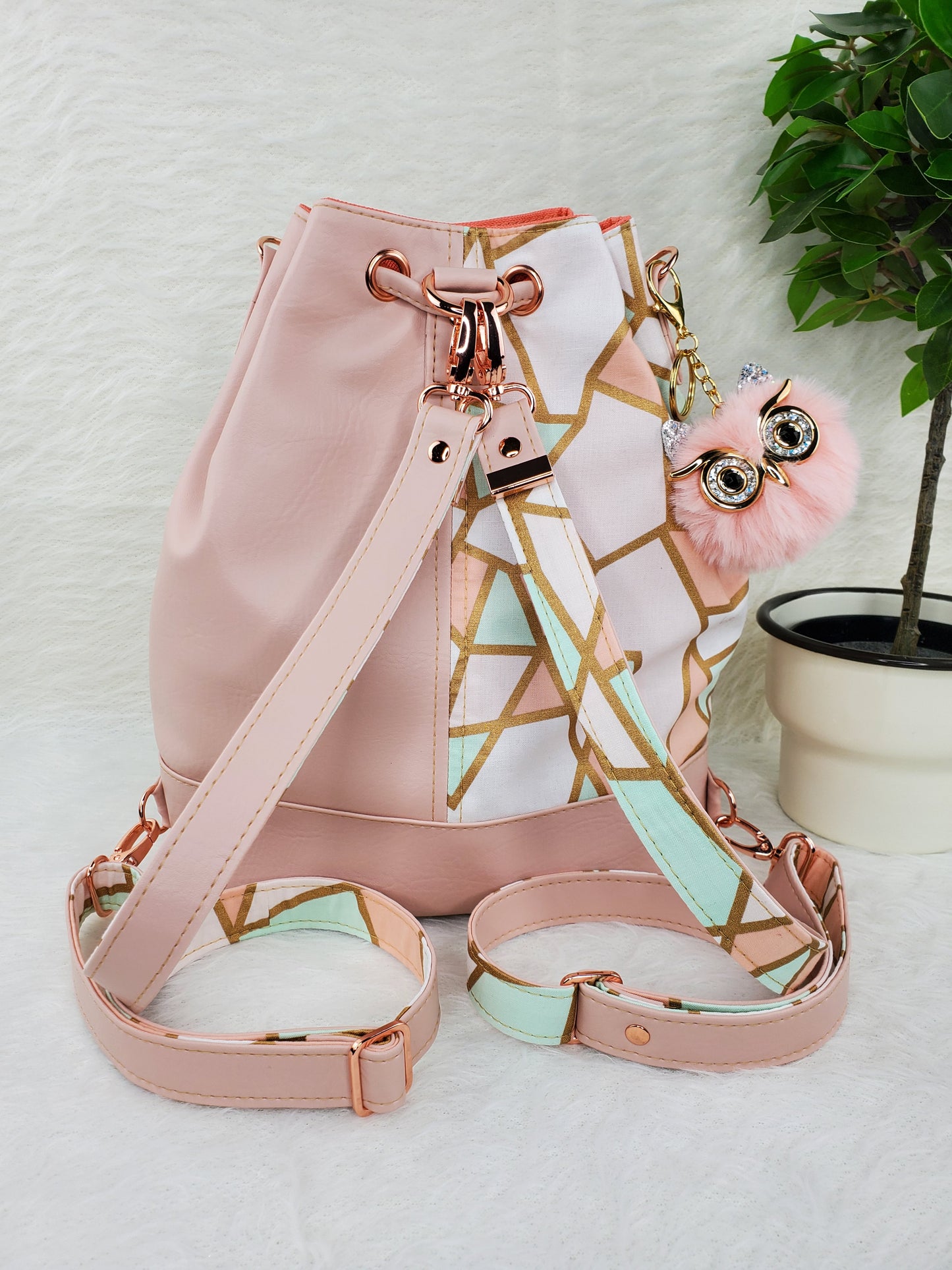 Rose Gold Convertible Backpack