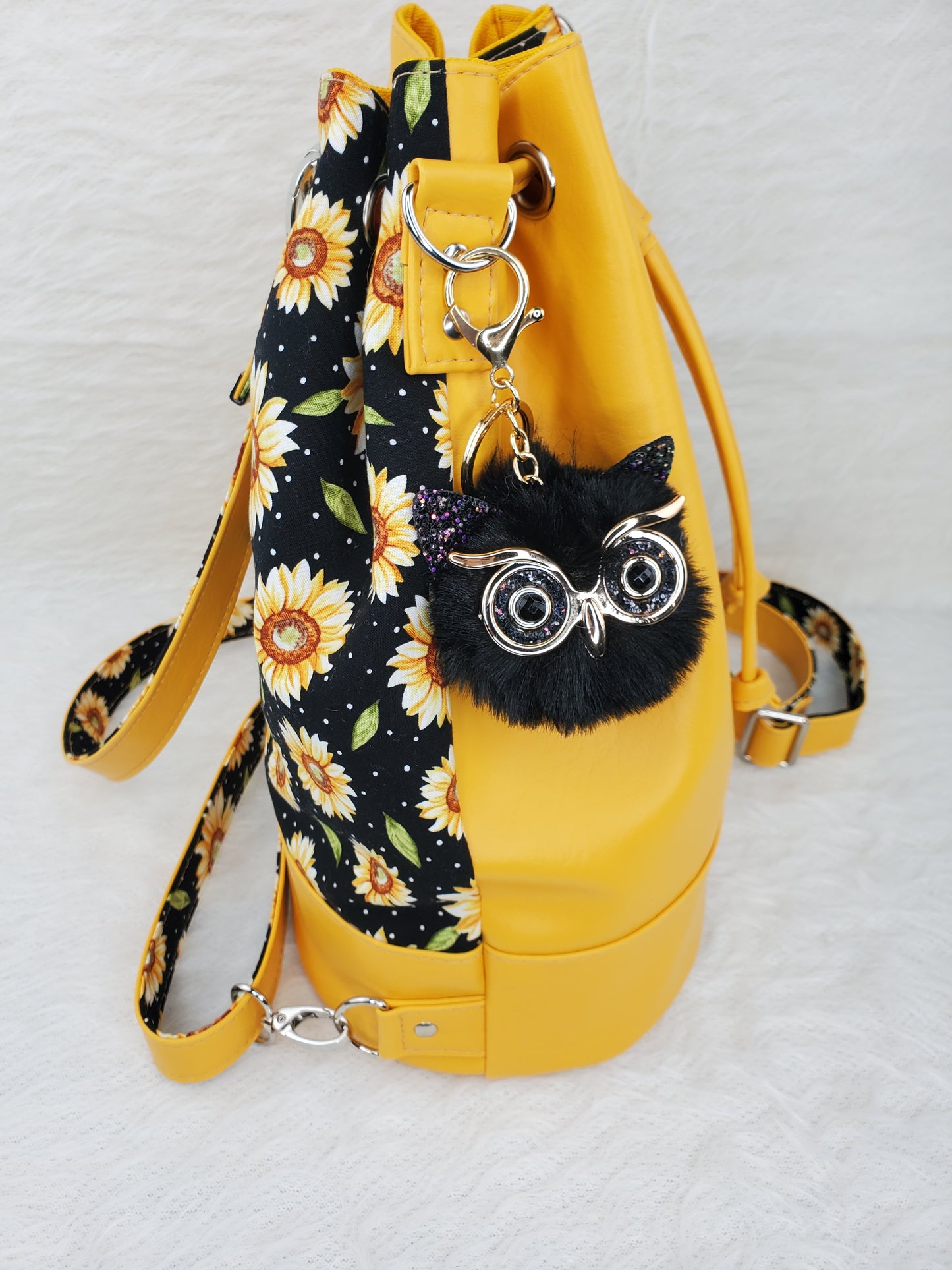 Yellow Sunflower Convertible Backpack