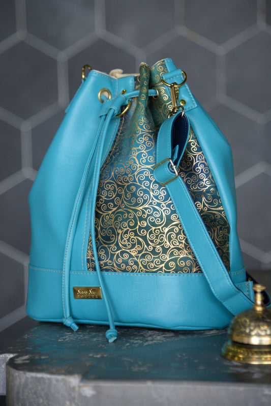 Turquoise Convertible Backpack