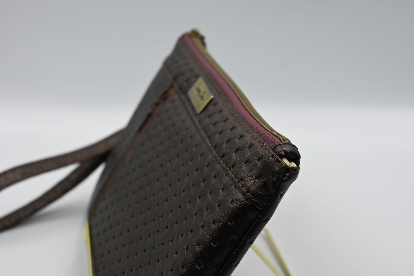 Coffee Shimmer Clutch