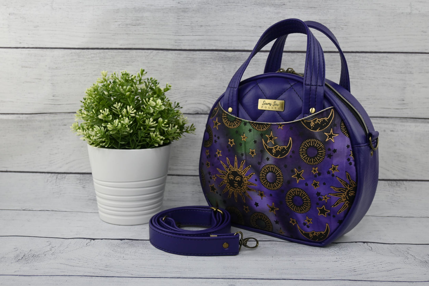 Purple Astrology Circle Bag