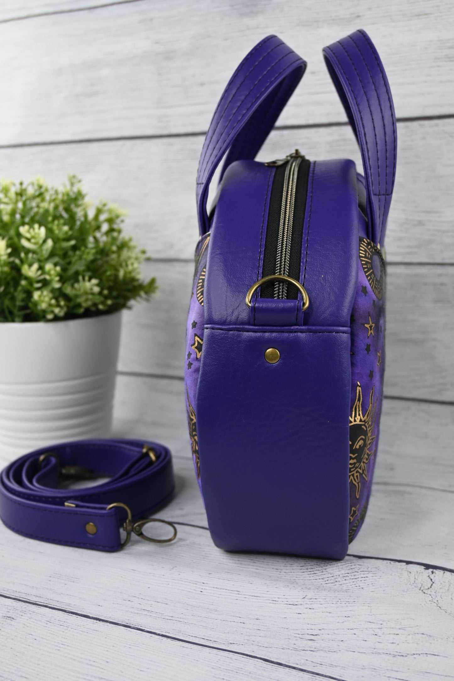 Purple Astrology Circle Bag