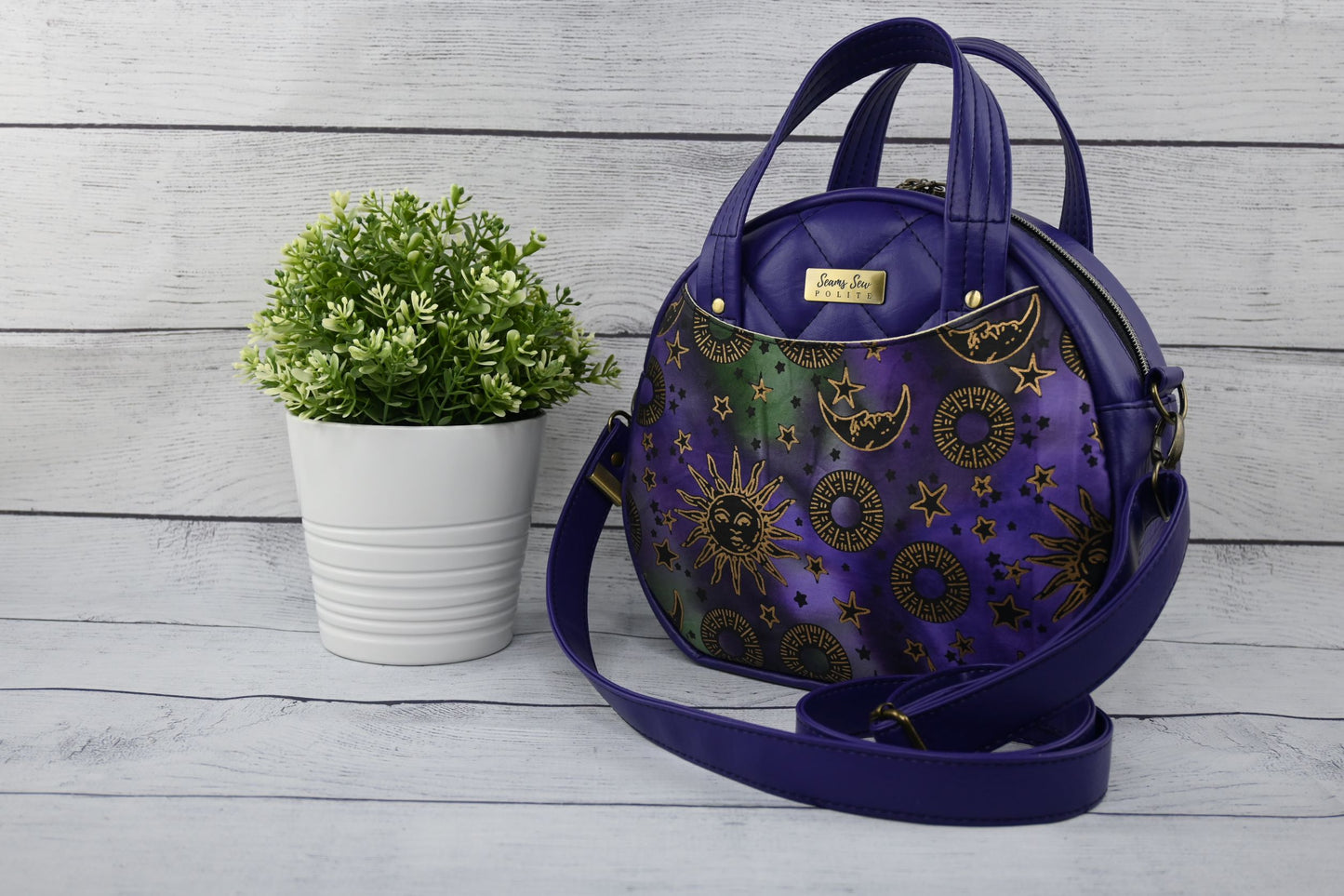 Purple Astrology Circle Bag