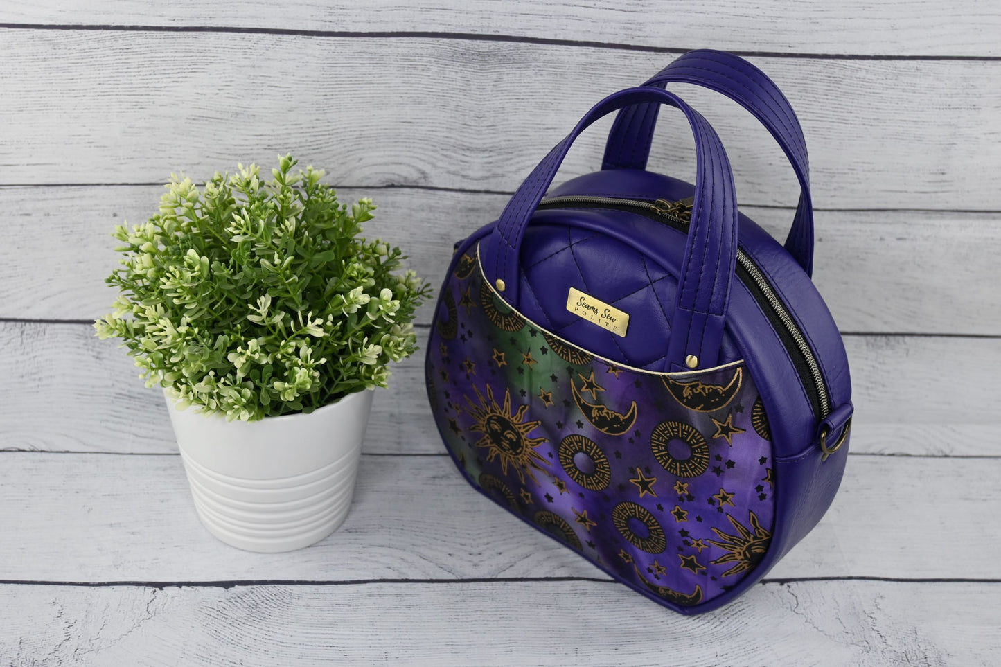 Purple Astrology Circle Bag